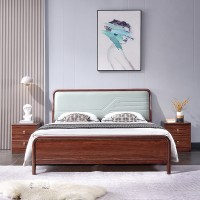 全实木大床1.8米双人床现代简约中式1.5米婚床乌金木高箱储物大床
