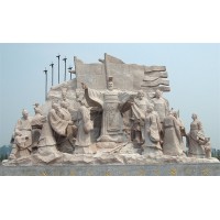 浮雕背景墙 西安石材浮雕精选厂家 水泥浮雕定制
