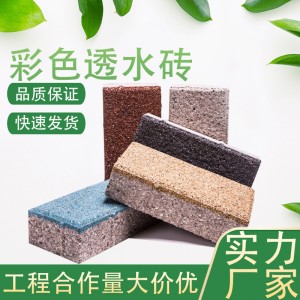 庭院路面透水彩砖 海绵城市水泥透水砖 市政园林景观地面砖 可定制